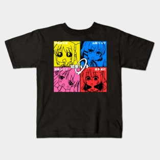 Kessoku Band with Funny Expressions Kids T-Shirt